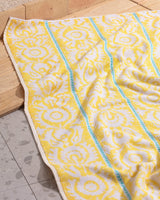 Yellow 100% Cotton Beach Towel - Soft, Absorbent, Quick Dry