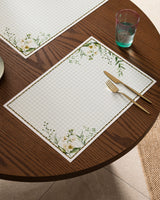 Polyester 4-Piece Placemat Set - Easy-Care Dining Accent