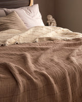 Cotton Blend Single Bedspread - Textured Design