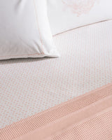 King Size 100% Cotton Pique Bedding Set, Blush Pink