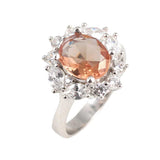 Professional 925 Sterling Silver Oval Zultanite Halo Ring
