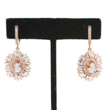 Premium Sterling Silver Oval Zultanite Baguette Zircon Earrings