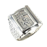 925 Sterling Silver Lion Symbol Ring - Handcrafted & Stoneless