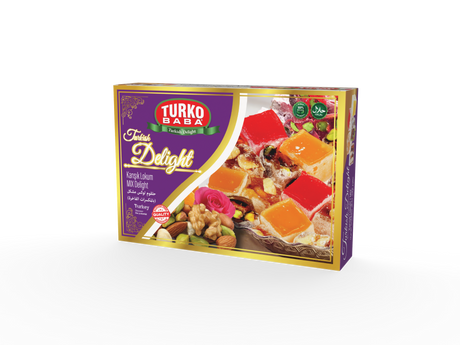 TURKOBABA Premium Mixed Nut Turkish Delight Assortment - 225g