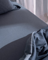 Lumi Cotton Blend Jersey Single Duvet Cover Set - Indigo