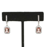 925 Sterling Silver Rectangular Zultanite Drop Earrings
