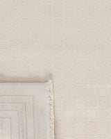 Soft Polyester Area Rug - Cream, Durable & Non-Slip