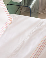 100% Cotton King Size Duvet Set - Holly White & Orange