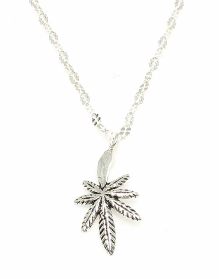 Sterling Silver Leaf Pendant Necklace - Elegant Nature Design