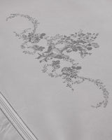 Large Collapsible Fabric Storage Bag with Floral Print - Grey, 64x41x35 cm