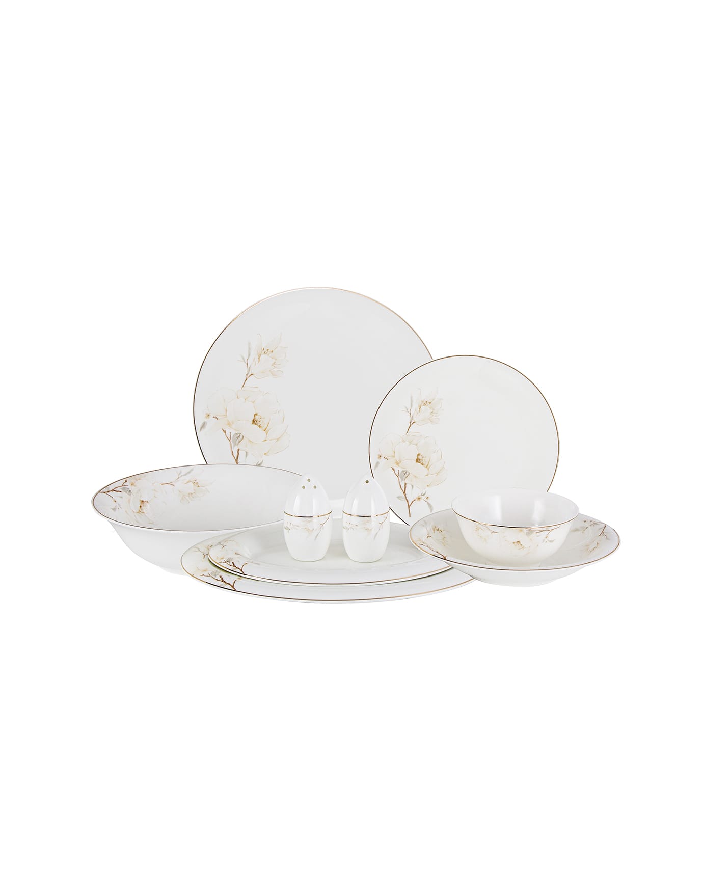 Fine Bone Porcelain 6-Person Dinnerware Set - Elegant & Durable