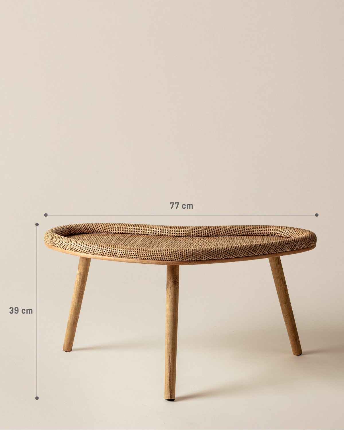 Table d'appoint Perla finition naturelle