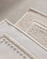 Angeline bomuld bademåtte, blød og absorberende beige badeværelsesmåtte 50x80 cm