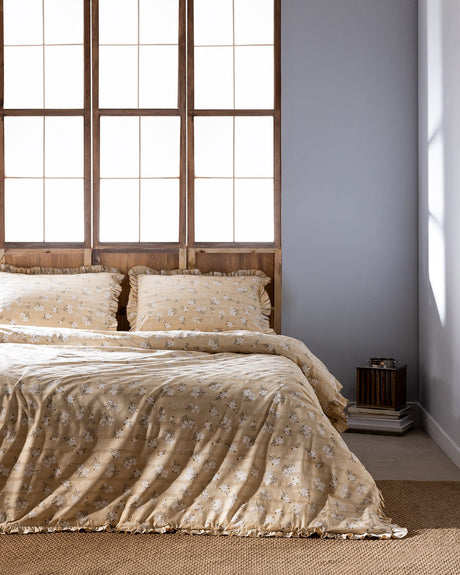Jules Ruffled 100% Cotton Double Duvet Cover Set