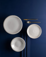 Fine Bone Porcelain 6-Person Dinner Set - Timeless White
