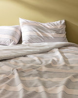 Set di biancheria da letto stampata in cotone doppia misura - Grigio e Beige