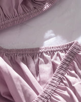 Double 100% Cotton Ranforce Fitted Sheet, Dusty Rose