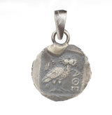 Sterling Silver Caesar Motif Medallion Pendant - Ancient Roman Style