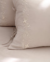 Loris Double 100% Cotton Embroidered Duvet Cover Set