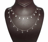 Professional Sterling Silver North Star Layered Stone Necklace