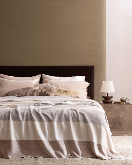 Polyamide Acrylic Blend Double Blanket - Soft Pastel Tones