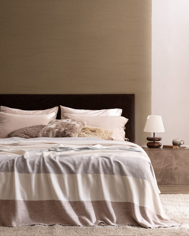 Polyamide Acrylic Blend Double Blanket - Soft Pastel Tones