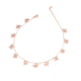 Sterling Silver Delicate Dragonfly Anklet with Sparkling Zircon