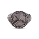 Premium Authentic 925 Sterling Silver Cross Sword Motif Mens Ring