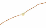 Sterling Silver String Heart Bracelet - Yellow-Tone Finish