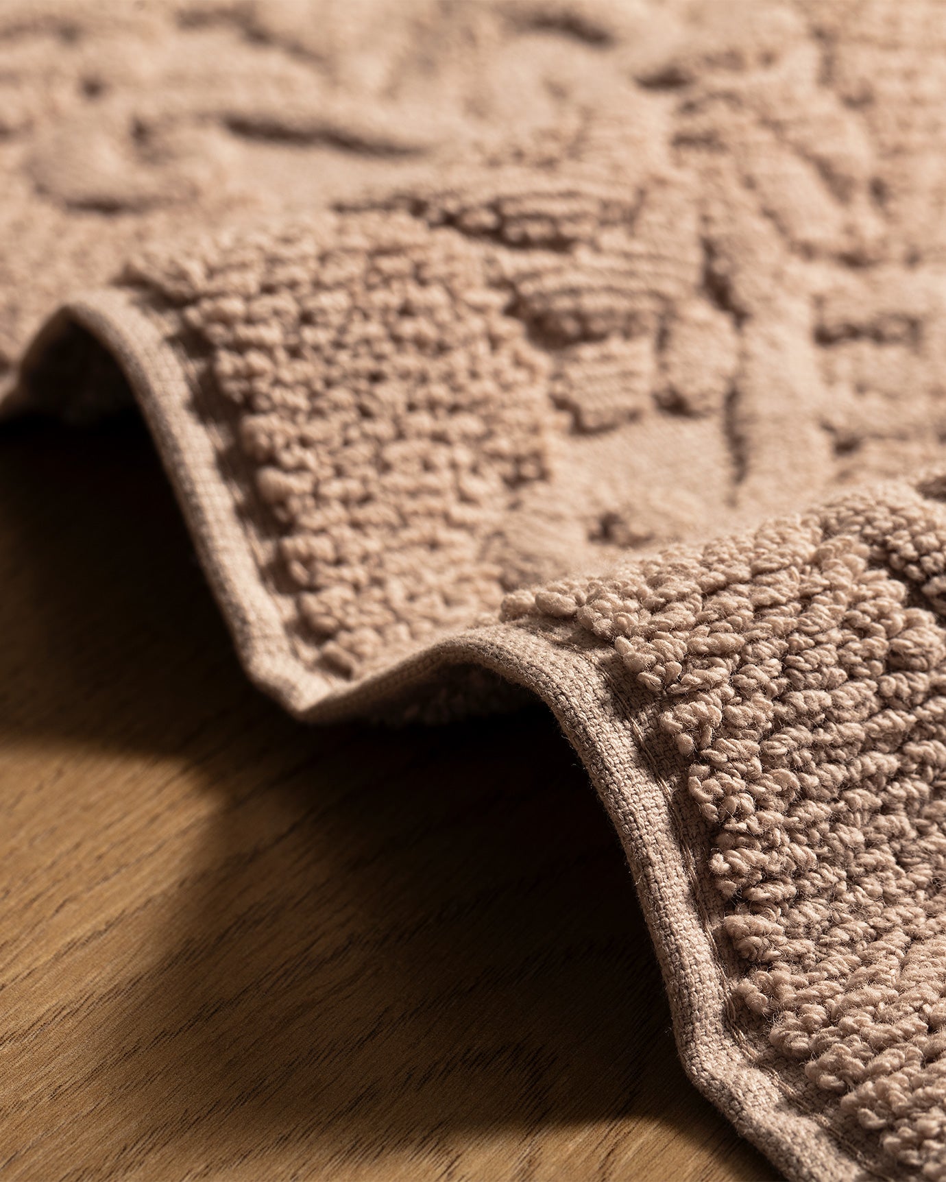 Plush 100% Cotton Absorbent Bath Mat - Taupe