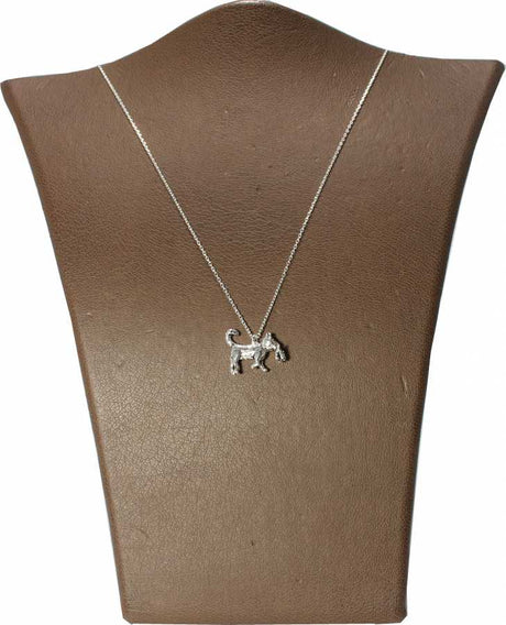 Sterling Silver Mother Dog & Puppy Love Pendant Necklace