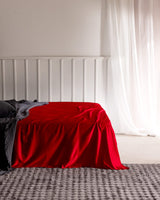 Ciel Twin Flat Sheet - 100% Cotton Sateen Bedding