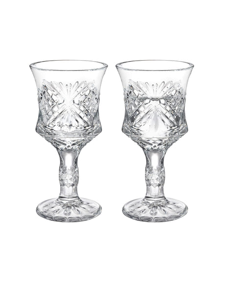 Glass 4-Piece Footed Coffee Accompaniment Set - Elegant Clear Style