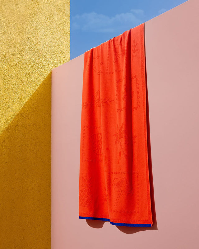 100% Cotton Beach Towel - Soft & Absorbent for Summer