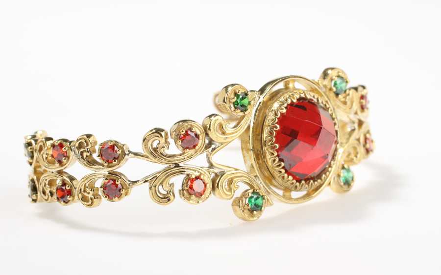 Premium Antique Sterling Silver Ruby Bracelet