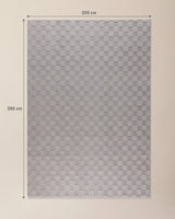 Durable Polyester Area Rug - Sophisticated Silk Relief Pattern