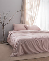Blush Pink 100% Cotton Embroidered Full/Queen Duvet Cover Set