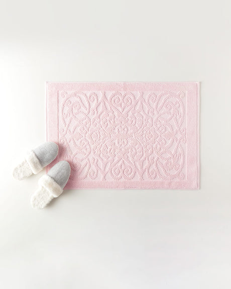 Plush Absorbent Powder Pink Bath Mat Towel
