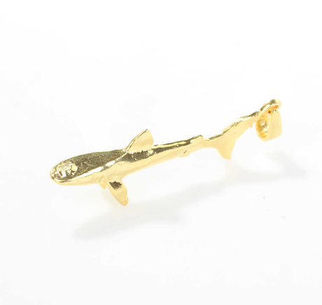 925 Sterling Silver Upright Shark Pendant - Ocean Adventure Charm
