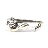 925 Sterling Silver Panther Head Bracelet - Sculptural & Bold Statement