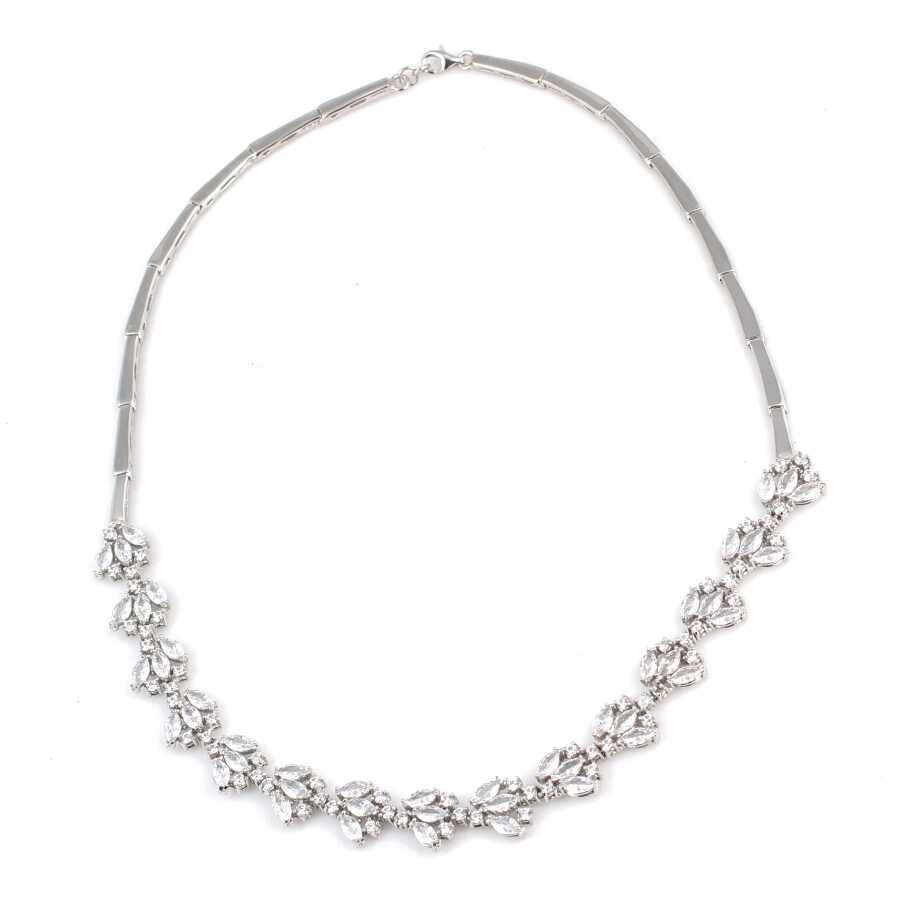 Premium 925 Sterling Silver Lotus Flower Stone Necklace