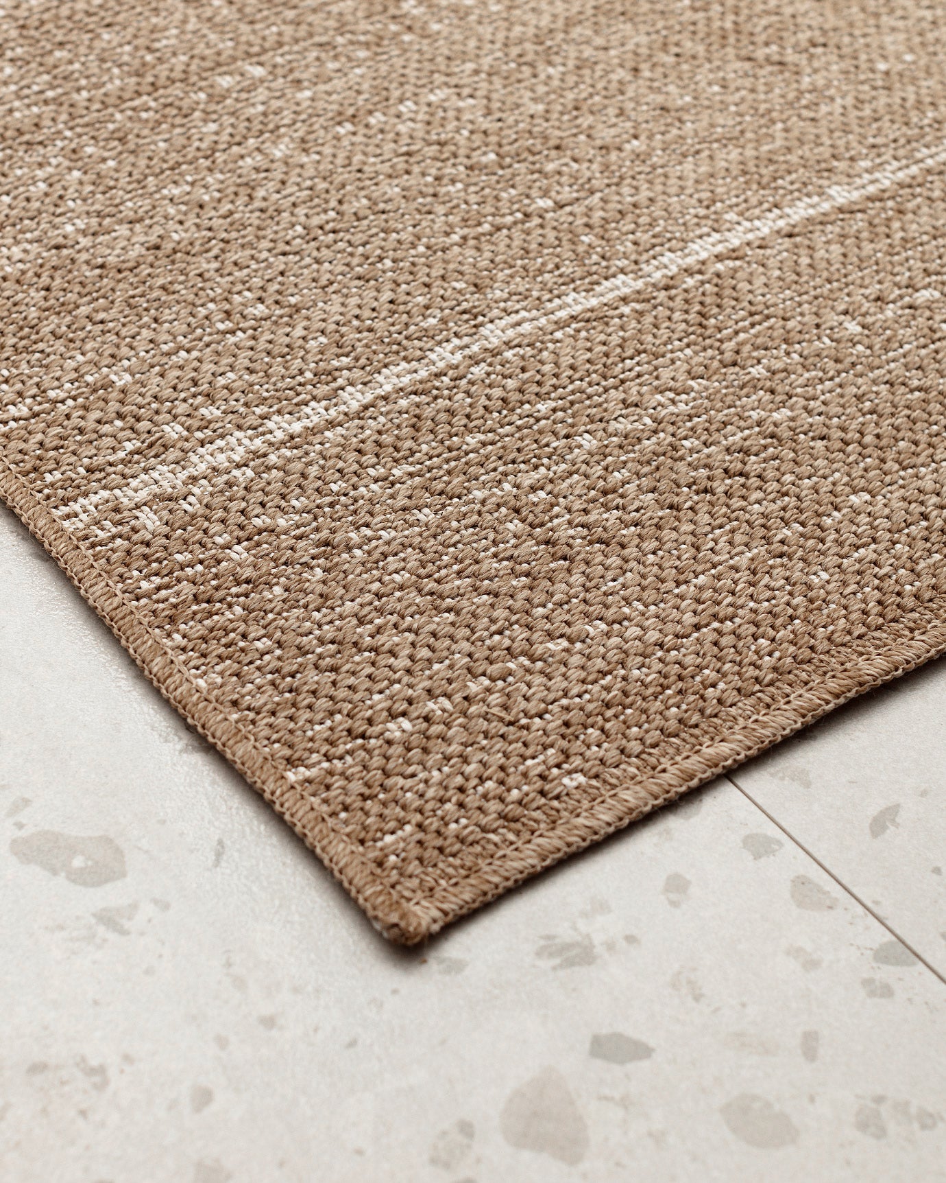Premium Beige Ecru Polypropylene Flatweave Area Rug