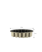 Non-Stick Fluted Cake Pan - Taupe for Easy Release Baking