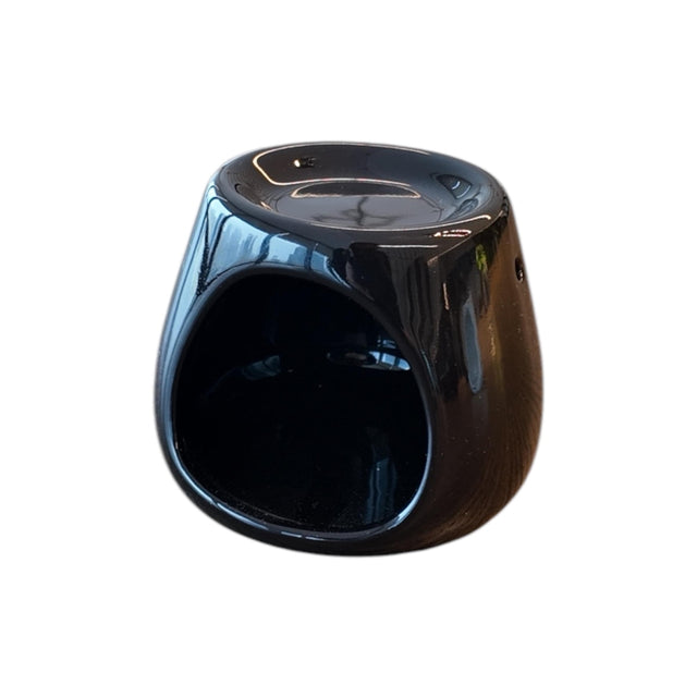 Handmade Black Ceramic Incense Burner & Essential Oil Diffuser