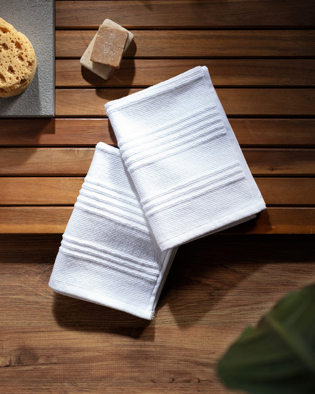100% Cotton Hand Towel Set of 2 - Yacht Collection Plush Comfort
