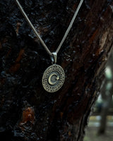 Collier Médaillon en Argent Sterling - Design Héritage Étoile Croissant