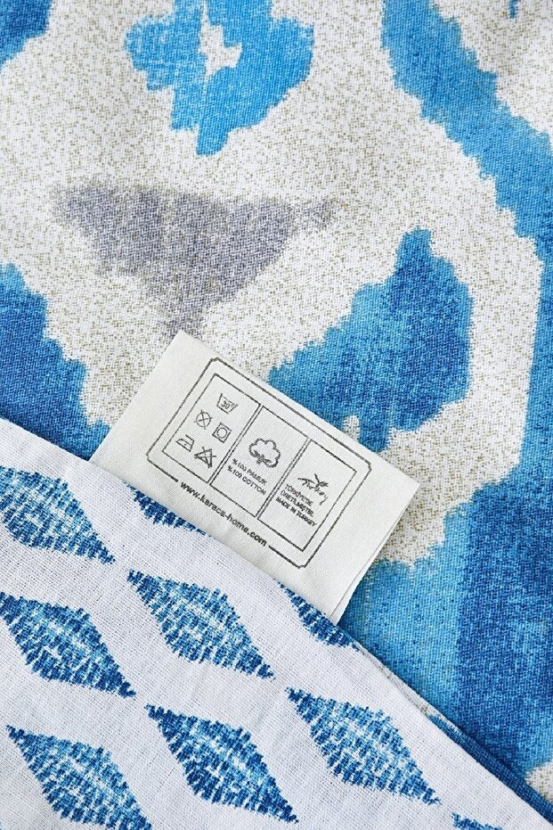 Neos Blue 100% Cotton Single Duvet Cover Set