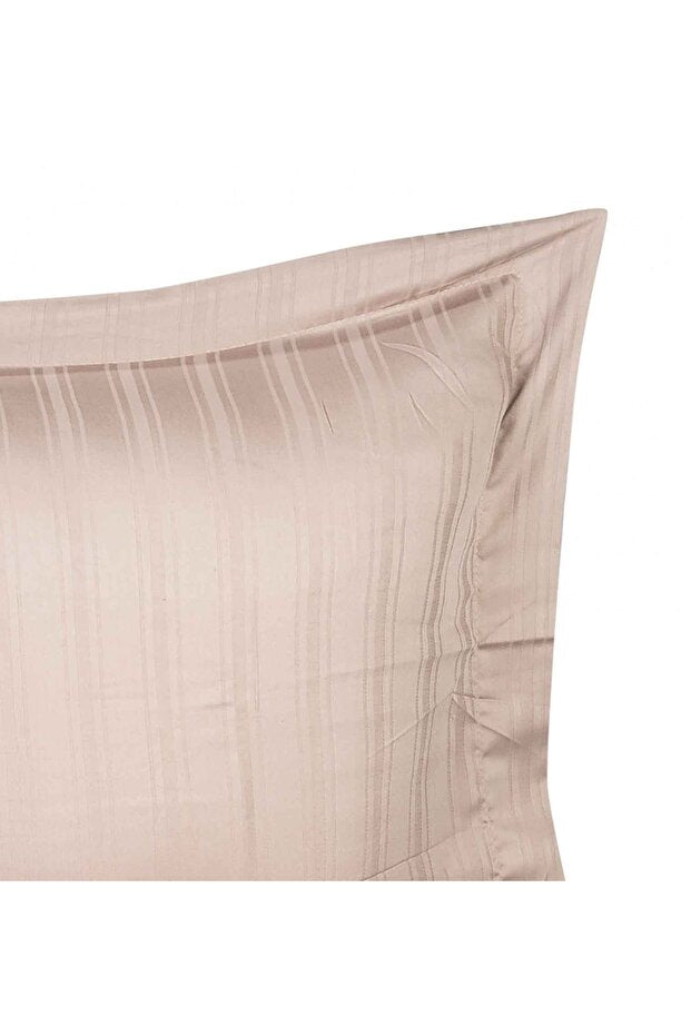 Double Beige Sateen 100% Cotton Duvet Cover Set