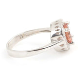 Anillo cuadrado de piedra preciosa Zultanita de plata esterlina premium