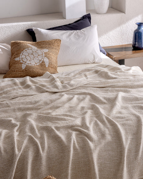 Cotton Blend Double Bedspread - Soft & Durable Weave
